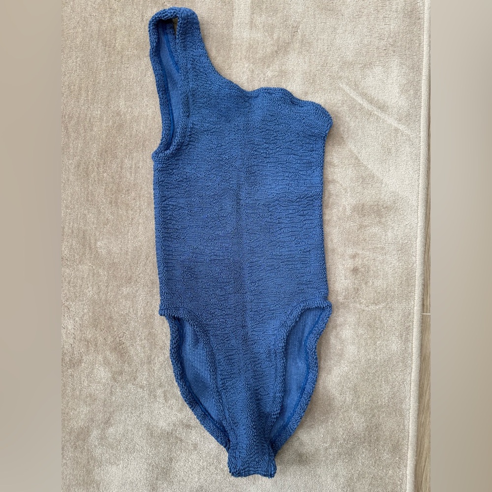 Hunza g  Blue One Piece Swimsuit